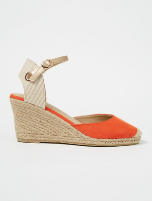 orange espadrille sandals