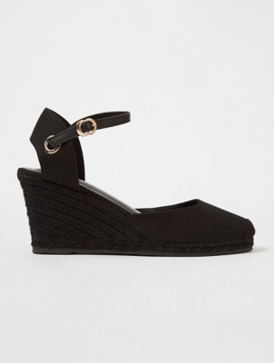 asda black wedges