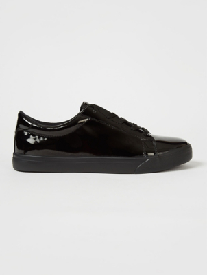 black patent trainers ladies