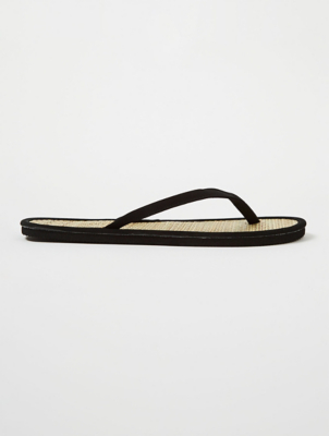 asda black flip flops