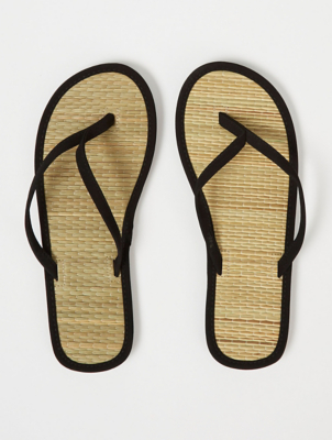 asda black flip flops