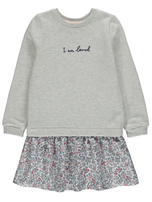 grey floral sweatshirt