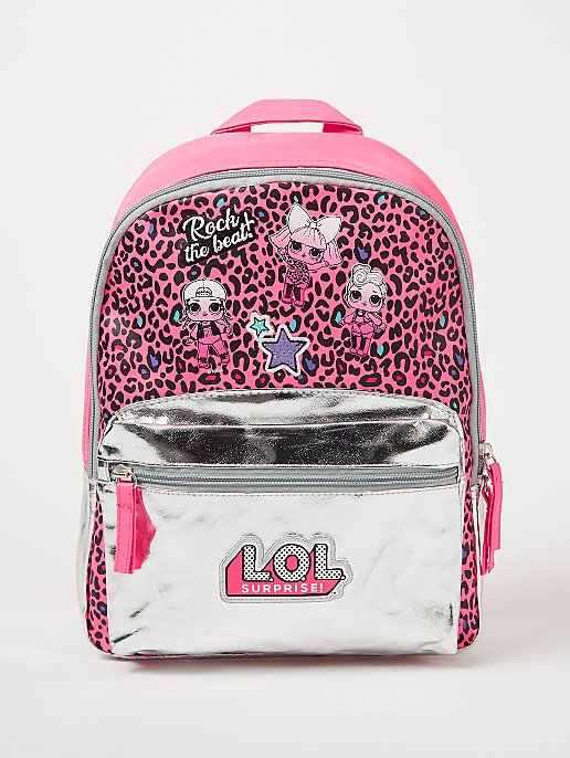 Lol Surprise Pink Leopard Print Rucksack Kids George