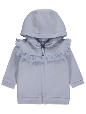 pale blue zip up hoodie