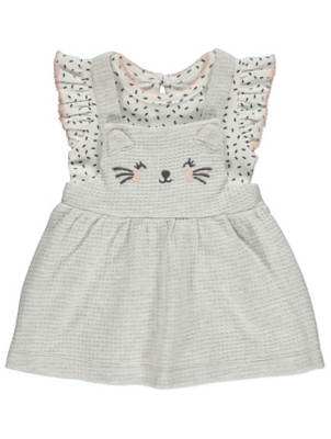asda grey pinafore