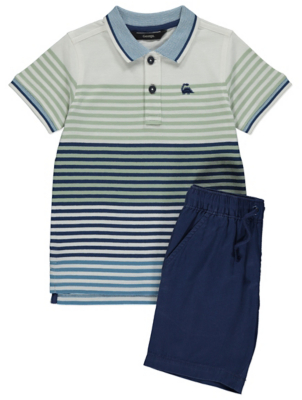 striped polo shirt outfit