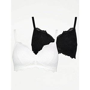 Post Surgery Lace Non Wired Bras 2 pack, Lingerie