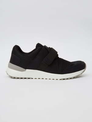 black trainers with straps