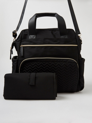 black pram changing bag