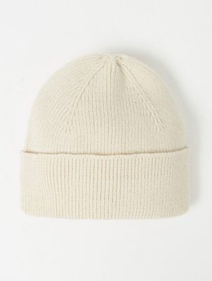 cream beanie hat