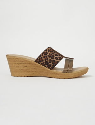 asda leopard print sandals