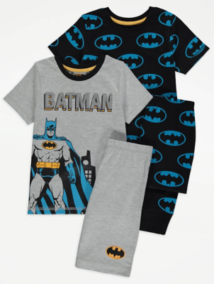 DC Comics Batman Short Sleeve Pyjamas 2 Pack