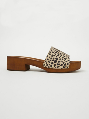 leopard clogs shoes