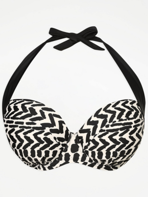 black plus size bikini top