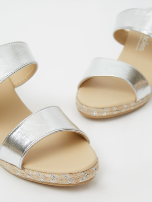 asda silver sandals