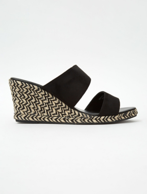 asda black wedges