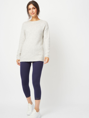 navy cropped leggings