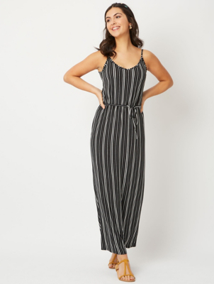 striped jersey maxi dress