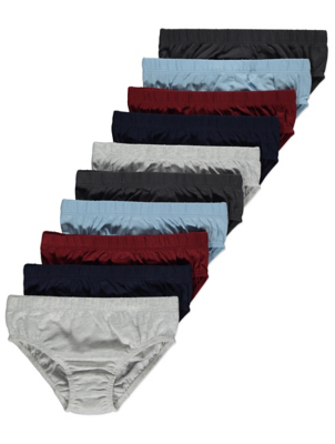 Jersey Briefs 10 Pack Kids at ASDA