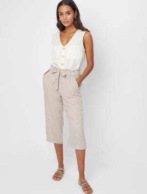 ladies lightweight cropped trousers