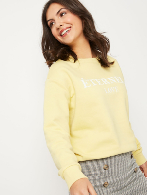 lemon yellow sweatshirt