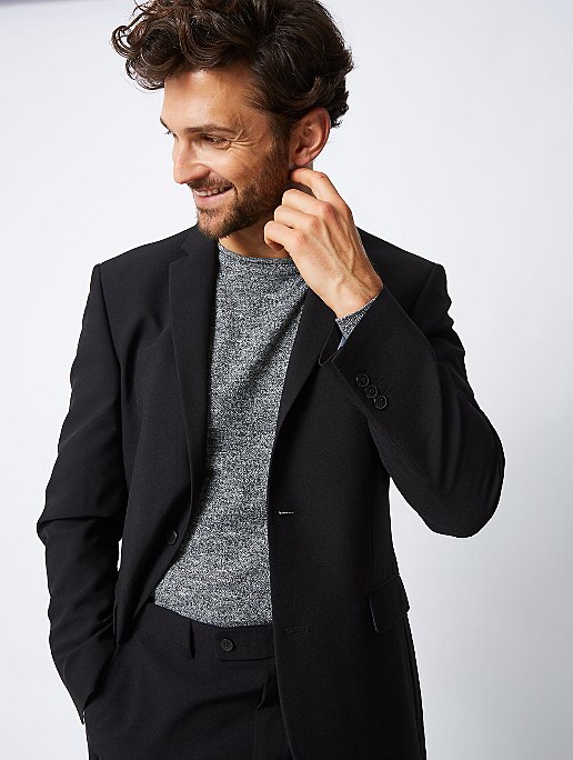 Black Regular Fit Suit Jacket | Men | George at ASDA