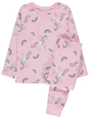 Pink Unicorn Print Pyjamas Kids George At Asda