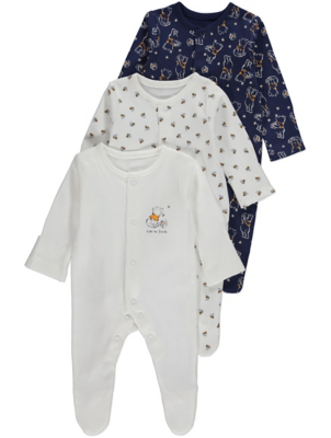 baby boy sleepsuits asda