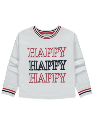 white slogan sweatshirt