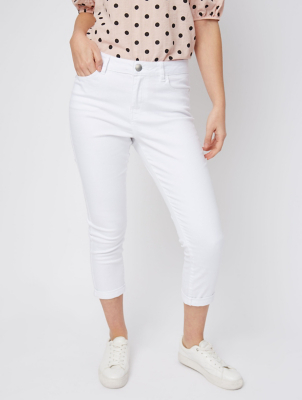 asda george white cropped jeans