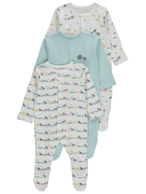 asda baby boy sleepsuits