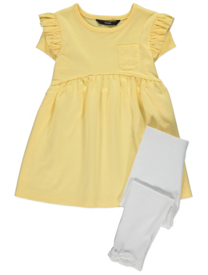 yellow jersey dress