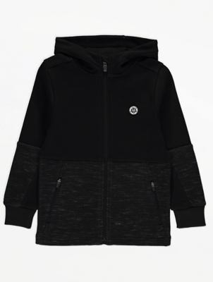 asda black zip up hoodie