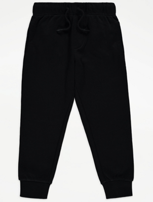 black tapered joggers
