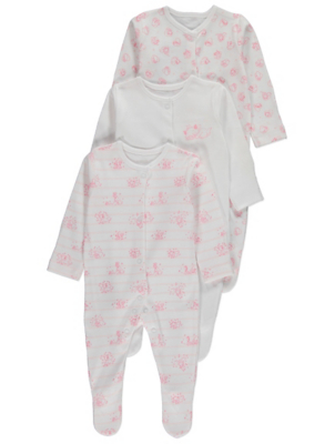 asda george baby girl sleepsuits