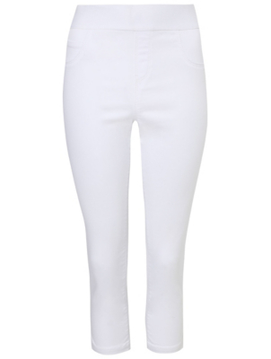 white cropped jeggings uk