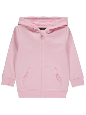 pink zip through hoodie