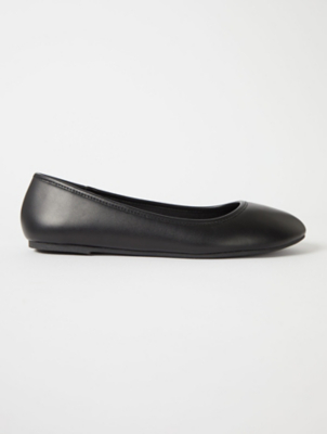 asda black flat shoes