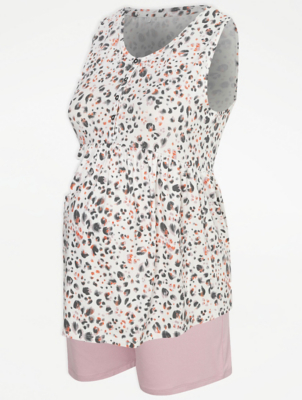 asda pink leopard print dress