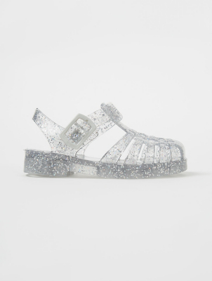 glitter gel sandals