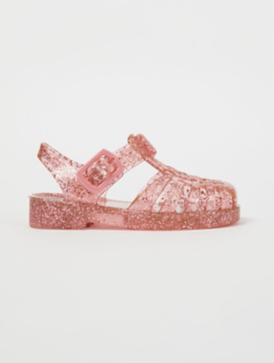 pink sparkly jelly shoes