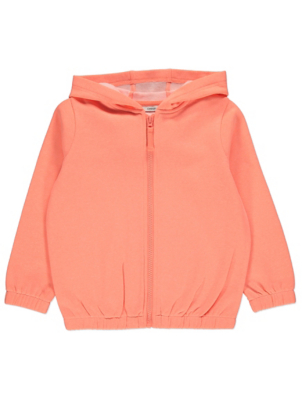 peach zip up hoodie