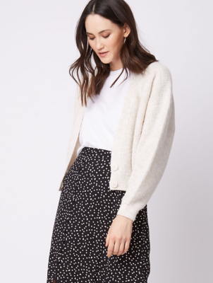 stone cropped cardigan