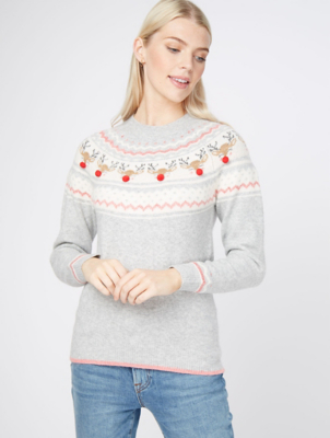 reindeer fairisle christmas jumper