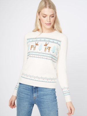 reindeer fairisle christmas jumper