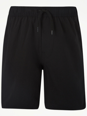 Boys Black School Swim Shorts School at ASDA