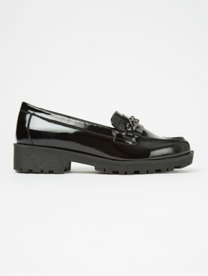 girls black slip on shoes