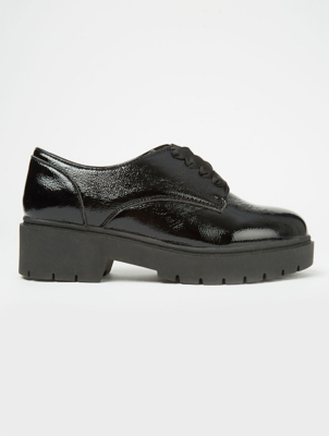 black platform school shoes