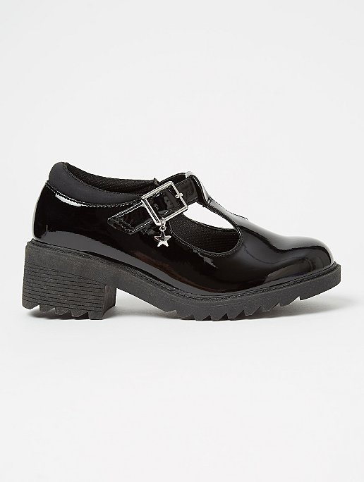 Girls Black Patent T-Bar School Shoes | School | George at ASDA