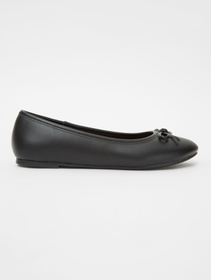 Wide Fit Black Ballet School Shoes 